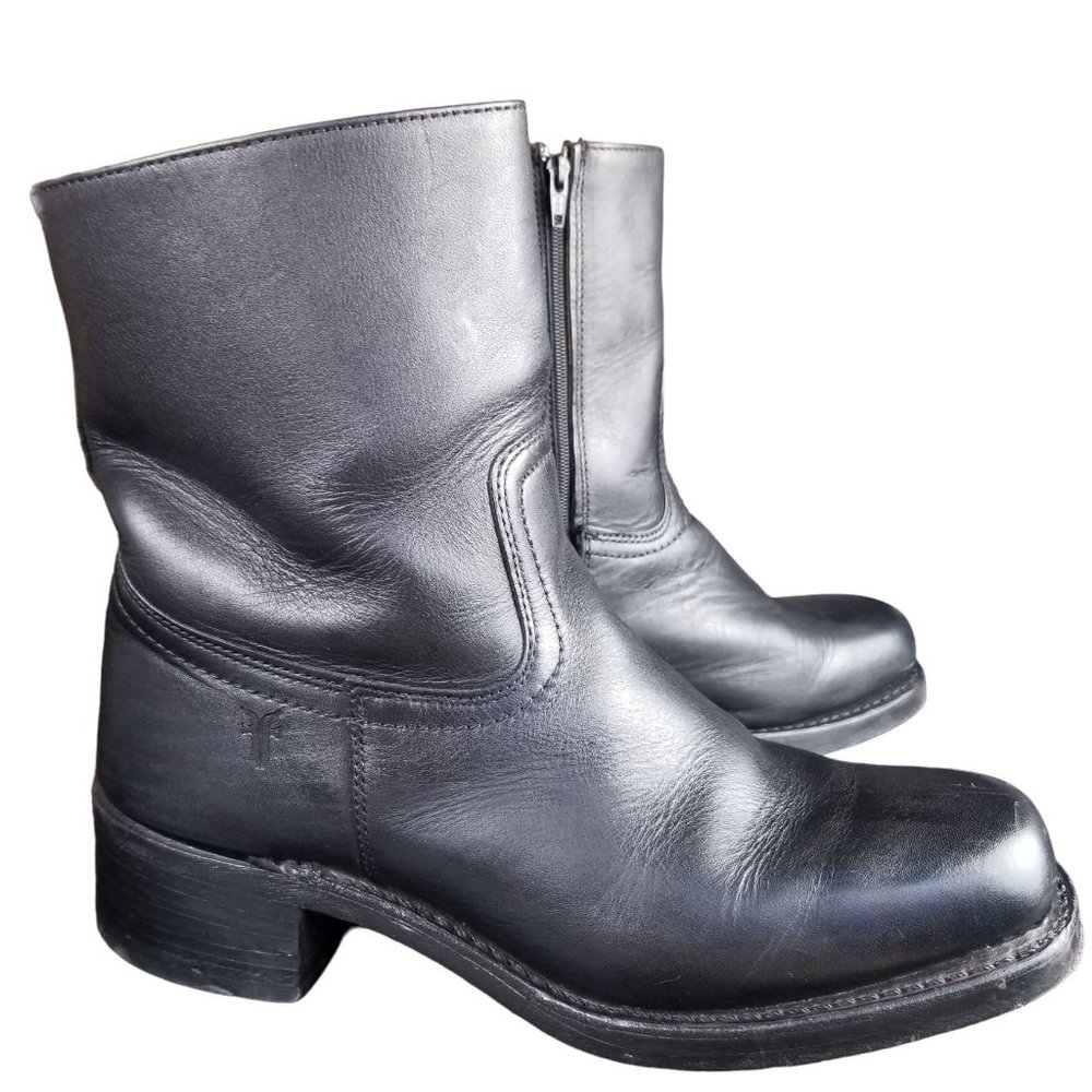 Frye campus short boots black size 10
